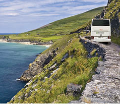 Trafalgar bus at Slea Head, County Kerry, Ireland